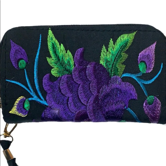 Embroidered Wristlet - Picture 2 of 4